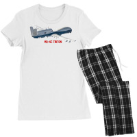 Military Aircraft Mq 4c Triton Raptor Pilot Gifts T Shirt Women's Pajamas Set | Artistshot