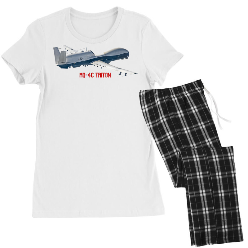 Military Aircraft Mq 4c Triton Raptor Pilot Gifts T Shirt Women's Pajamas Set by MoczoTenleigh | Artistshot