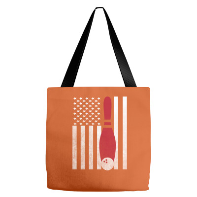 Bowling Bowler - America Usa Flag Tote Bags Designed By Rardesign