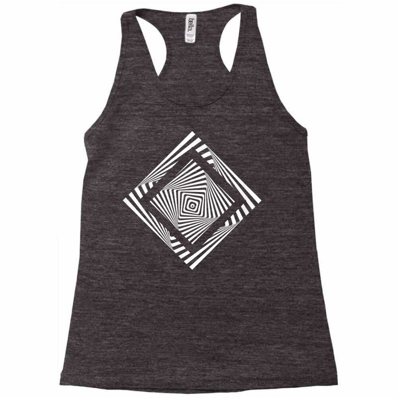 Twisted Squares Design Hypnotizing Abstract Optical Art T Shirt Racerback Tank by ZaraeTrullinger | Artistshot