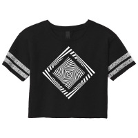 Twisted Squares Design Hypnotizing Abstract Optical Art T Shirt Scorecard Crop Tee | Artistshot