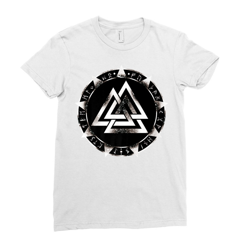 Valknut, Wotan Knot , Odin, Viking Sign T Shirt Ladies Fitted T-Shirt by ZaraeTrullinger | Artistshot