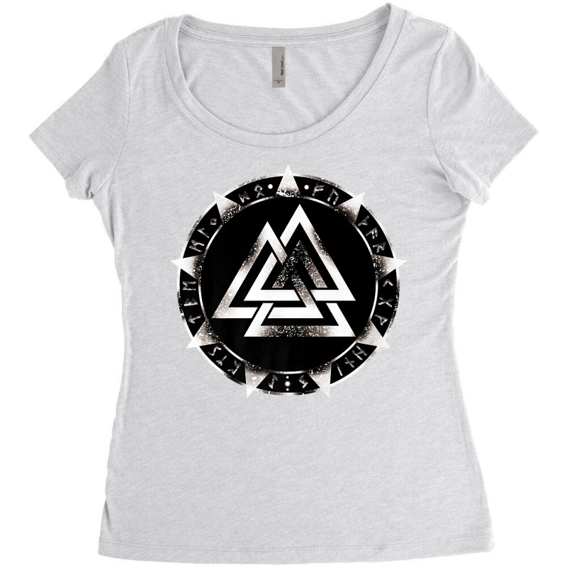 Valknut, Wotan Knot , Odin, Viking Sign T Shirt Women's Triblend Scoop T-shirt by ZaraeTrullinger | Artistshot