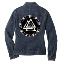 Valknut, Wotan Knot , Odin, Viking Sign T Shirt Ladies Denim Jacket | Artistshot