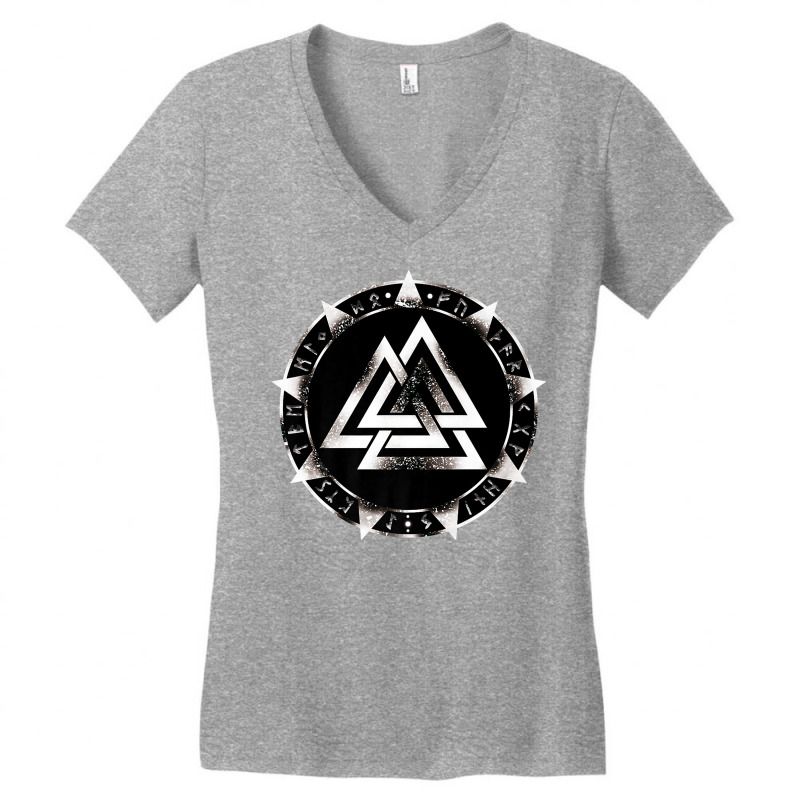 Valknut, Wotan Knot , Odin, Viking Sign T Shirt Women's V-Neck T-Shirt by ZaraeTrullinger | Artistshot