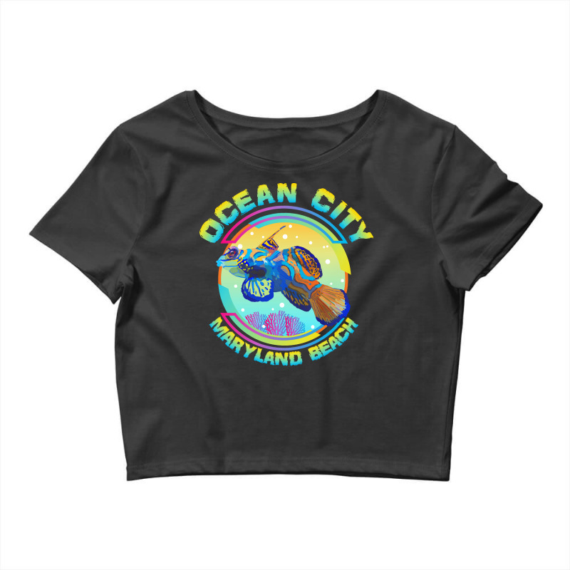 Ocean City Maryland T  Shirt Ocean City Maryland Beach, Goby Mandarin Crop Top by osvaldo8495 | Artistshot