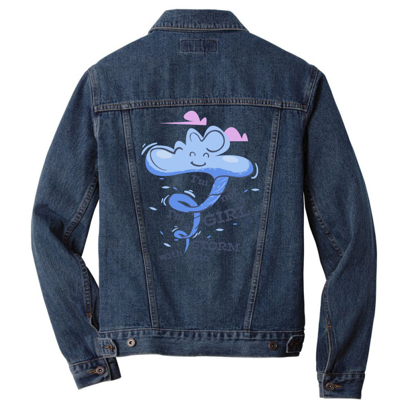 I'm Not A Girl I'm A Storm With Skin Men Denim Jacket | Artistshot