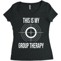 This Is My Group Therapy Shooting Support T Shirt Women's Triblend Scoop T-shirt | Artistshot