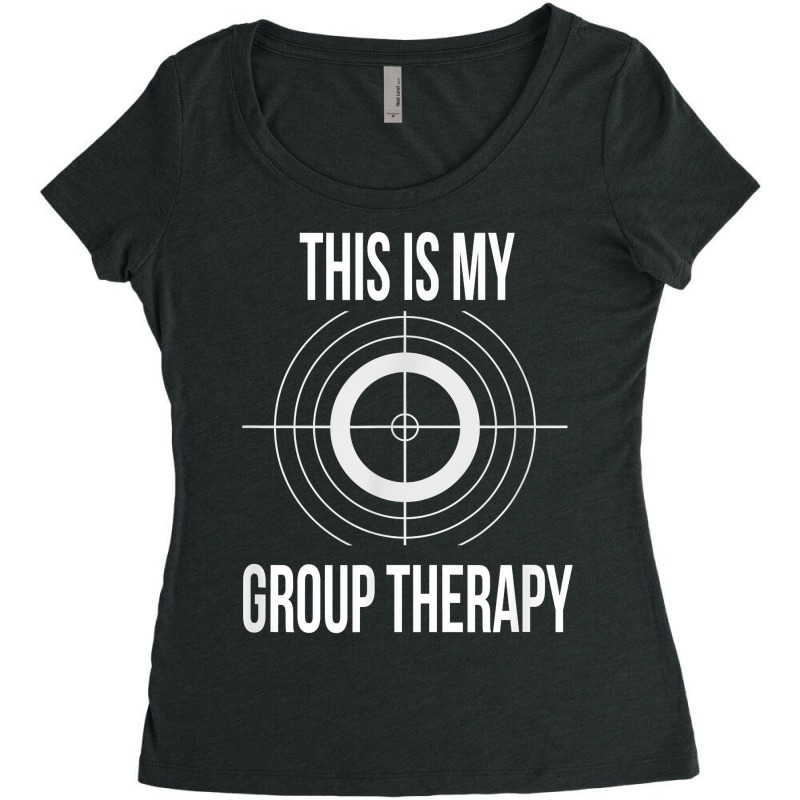 This Is My Group Therapy Shooting Support T Shirt Women's Triblend Scoop T-shirt by MoczoTenleigh | Artistshot