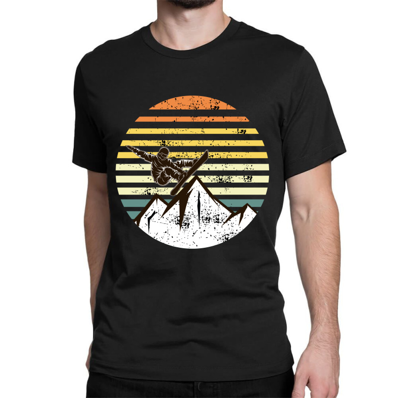 Sunset Snowboarding Classic T-shirt | Artistshot