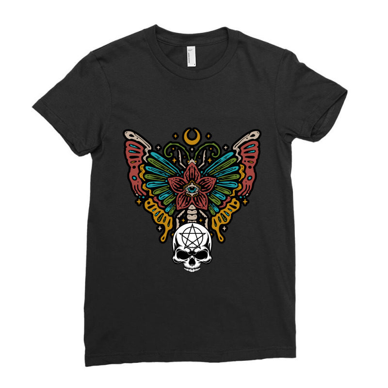 Butterfly Illuminati Ladies Fitted T-Shirt by rardesign | Artistshot