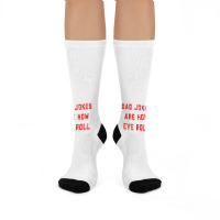 Dad Jokes Father's Day Crew Socks | Artistshot