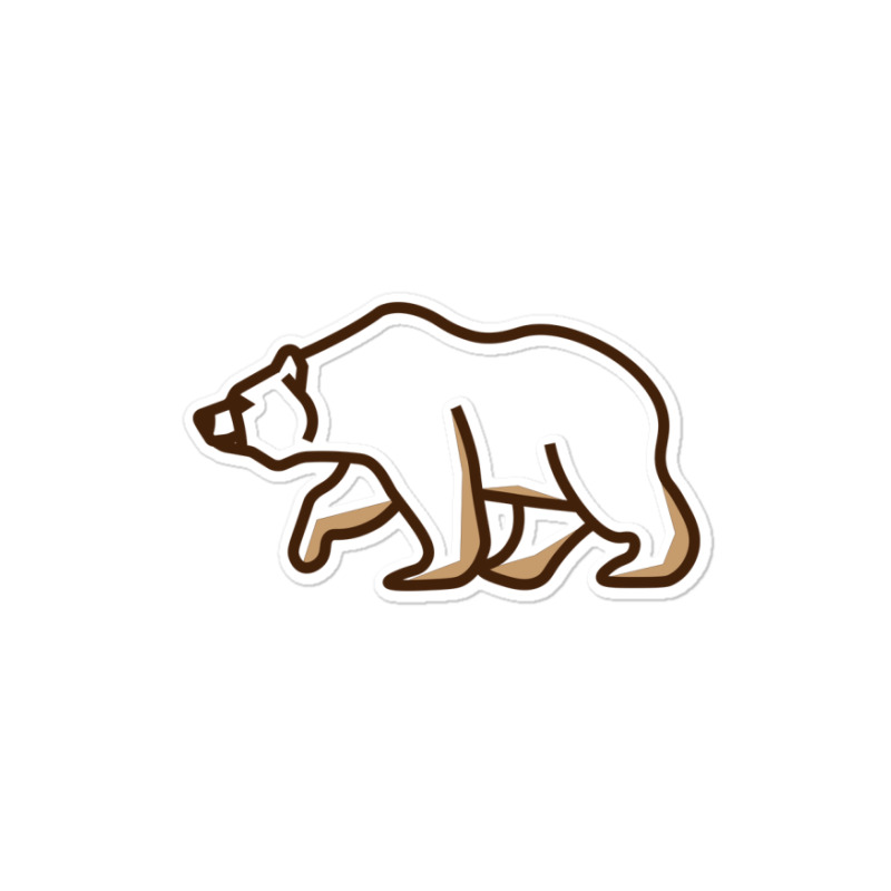 Simple Line Art Grizzly Bear Illustration Sticker | Artistshot