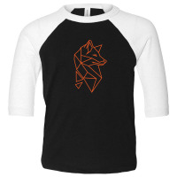 Fox Geometric Line Illustration Toddler 3/4 Sleeve Tee | Artistshot