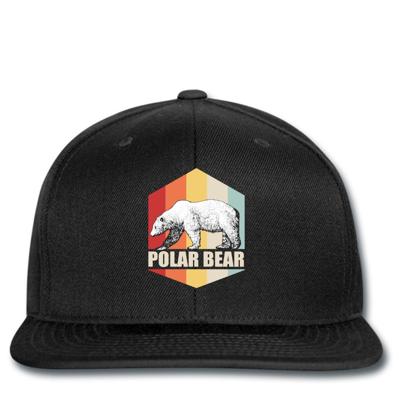 Bear Polar Bear Retro Colorful Sunset White Bears 510 Forest Printed hat by offensejuggler | Artistshot