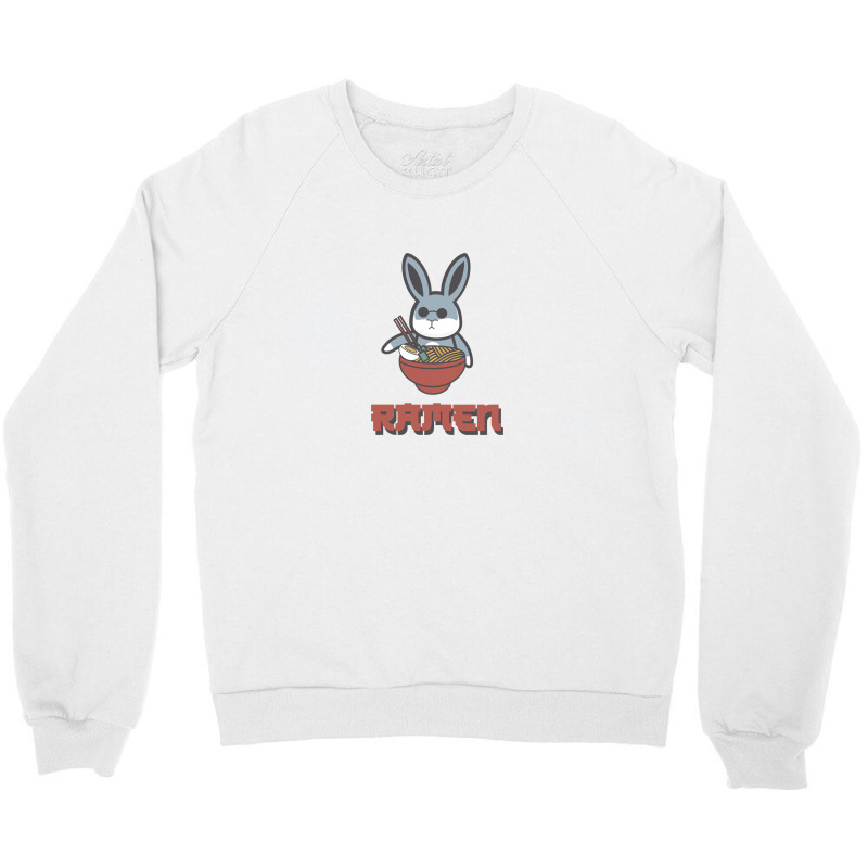 Rabbit Ramen Illustration Crewneck Sweatshirt | Artistshot