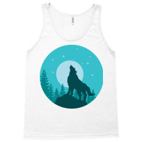 The Wolf Roars At The Full Moon Tank Top | Artistshot