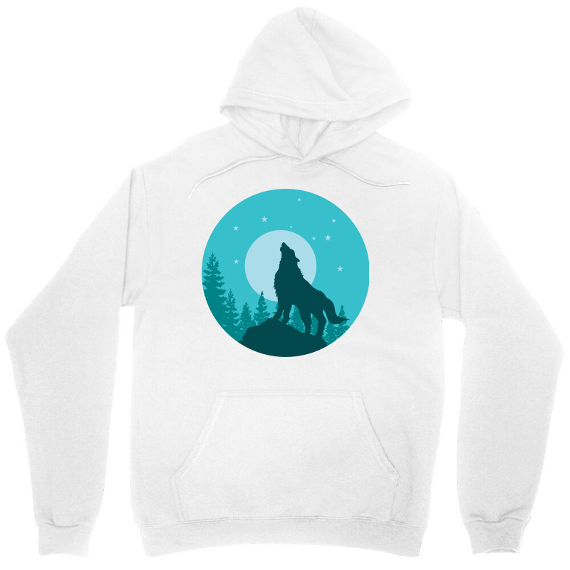 The Wolf Roars At The Full Moon Unisex Hoodie | Artistshot