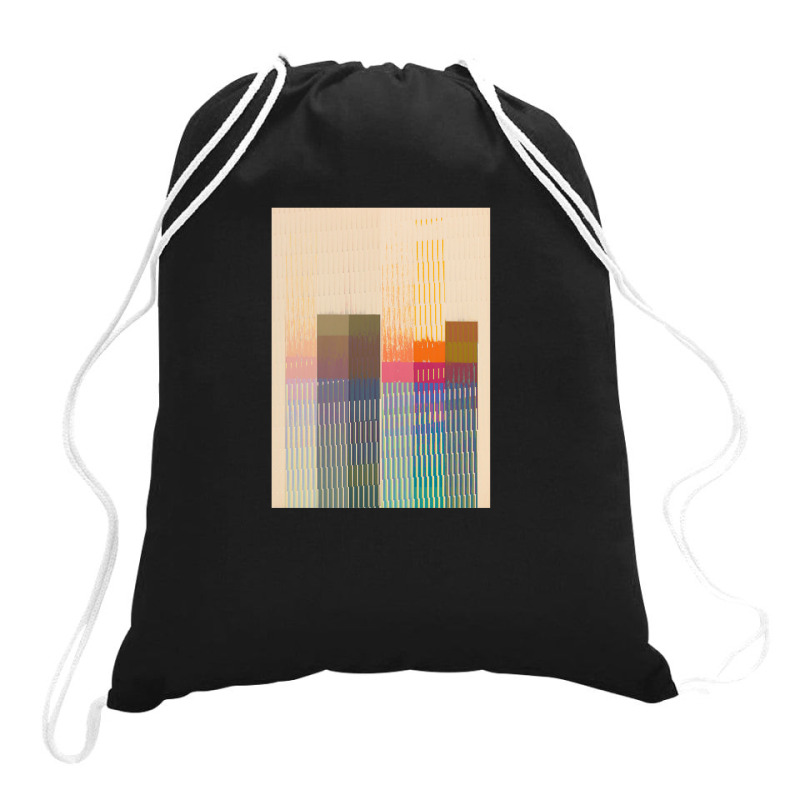 Aesthetic Vector Skyline Graphic Design Drawstring Bags | Artistshot