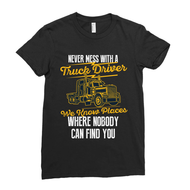 Truck Driver Ladies Fitted T-Shirt by rardesign | Artistshot