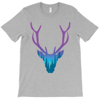 Deer With Night Forest Silhouette T-shirt | Artistshot