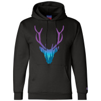 Deer With Night Forest Silhouette Champion Hoodie | Artistshot