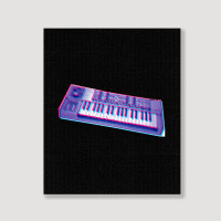 Analog Synthesizer 8bit 3d Retro Artwork Design Portrait Canvas Print | Artistshot