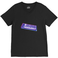 Analog Synthesizer 8bit 3d Retro Artwork Design V-neck Tee | Artistshot