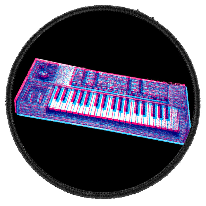 Analog Synthesizer 8bit 3d Retro Artwork Design Round Patch | Artistshot