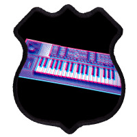 Analog Synthesizer 8bit 3d Retro Artwork Design Shield Patch | Artistshot