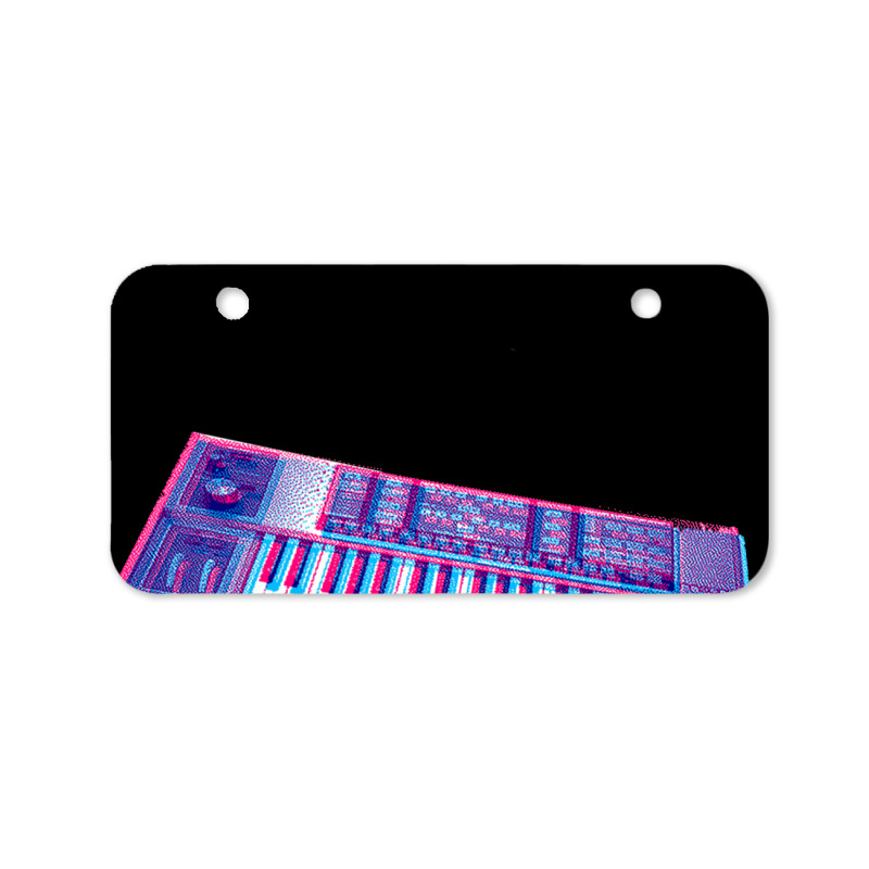 Analog Synthesizer 8bit 3d Retro Artwork Design Bicycle License Plate | Artistshot