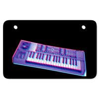 Analog Synthesizer 8bit 3d Retro Artwork Design Atv License Plate | Artistshot