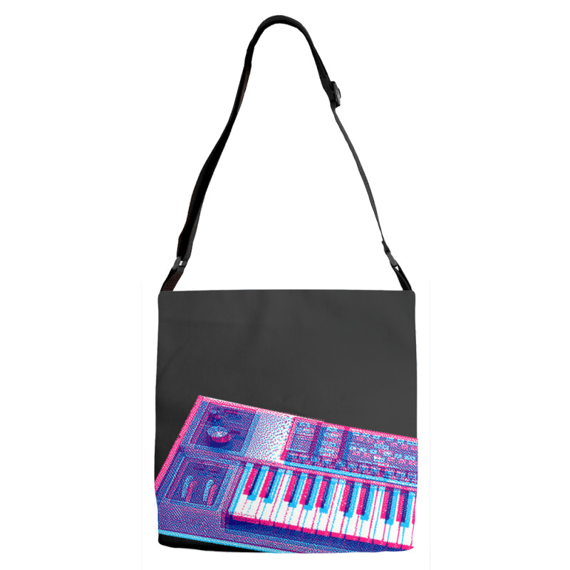 Analog Synthesizer 8bit 3d Retro Artwork Design Adjustable Strap Totes | Artistshot