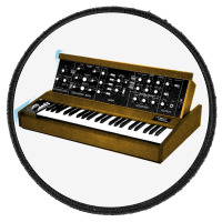 Analog Synthesizer 8bit Retro Artwork Design Round Patch | Artistshot