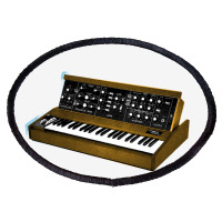 Analog Synthesizer 8bit Retro Artwork Design Oval Patch | Artistshot