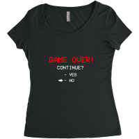 Game Over. Continue Women's Triblend Scoop T-shirt | Artistshot