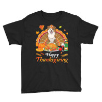 Australian Shepherd Thanksgiving Xmas T  Shirt Australian Shepherd Tur Youth Tee | Artistshot