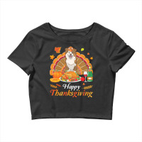 Australian Shepherd Thanksgiving Xmas T  Shirt Australian Shepherd Tur Crop Top | Artistshot