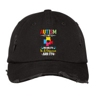 Autism Its Not A Disability Its A Dif T  Shirt Autism It's Not A Disab Vintage Cap | Artistshot