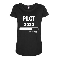 Pilot 2020 Loading Flight School Student Maternity Scoop Neck T-shirt | Artistshot