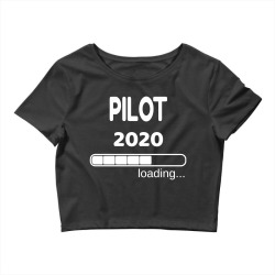 pilot 2020 loading flight school student Crop Top | Artistshot