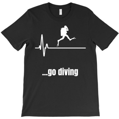 Scuba Diver Heartbeat T-shirt Designed By Ismi Mubarokah