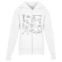 Fitness Time Youth Zipper Hoodie | Artistshot