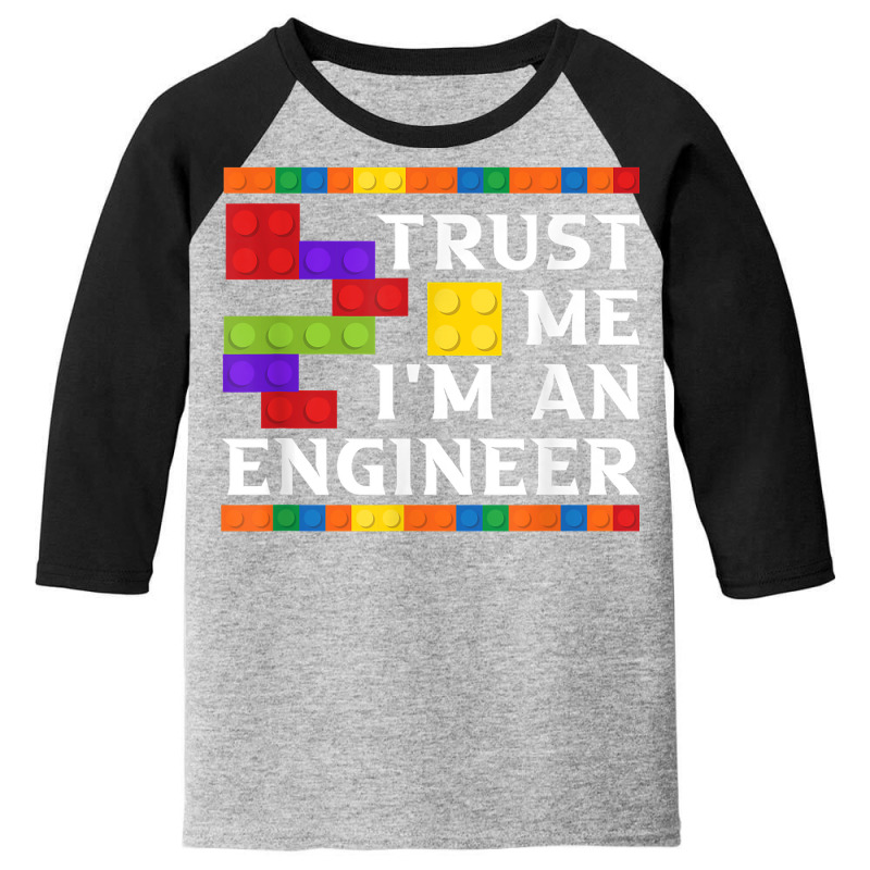 Engineer Children Kids Toy Big Building Blocks Build Builder T Shirt Youth 3/4 Sleeve | Artistshot