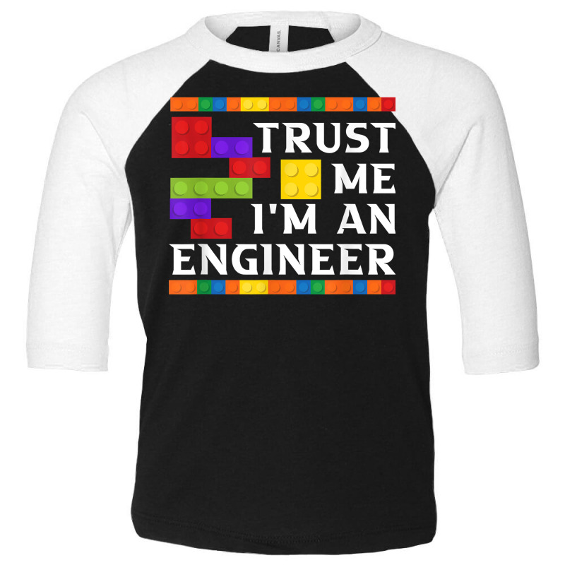 Engineer Children Kids Toy Big Building Blocks Build Builder T Shirt Toddler 3/4 Sleeve Tee | Artistshot