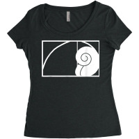 Golden Section Snail Spiral Geometry Fibonacci T Shirt Women's Triblend Scoop T-shirt | Artistshot