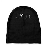 Heartbeat Martial Artist Karate Side Kick T Shirt Baby Beanies | Artistshot