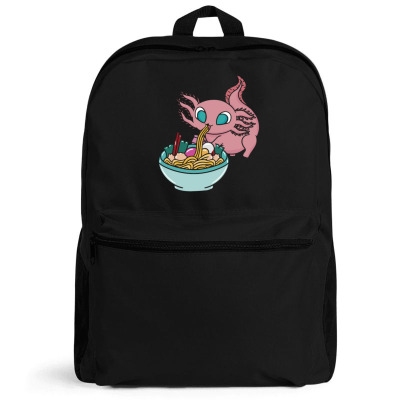 Kawaii Anime Axolotl Ramen Bowl Backpack Designed By Bariteau Hannah