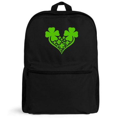 Irish 4 Leaf Clover Heart Backpack Designed By Bariteau Hannah