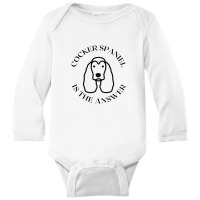 Cocker Spaniel The Answer Long Sleeve Baby Bodysuit | Artistshot